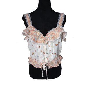Haut Vintage American Eagle Femme M - Violet, Col Pelle, Ourlet Bullé, Y2K